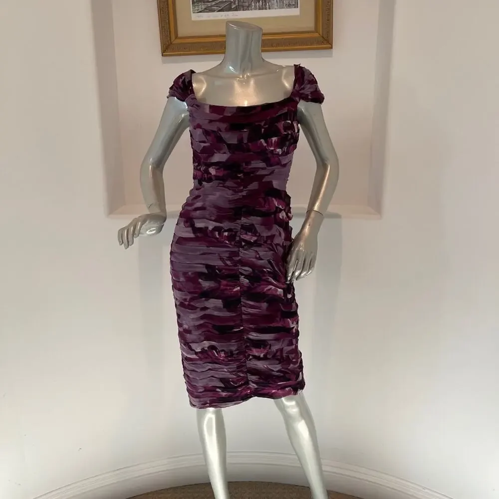 Tadashi Collection Ruched Silk Sheath Dress 8